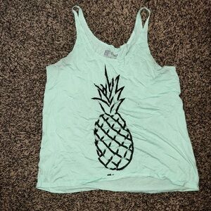 Fused Hawaii Light Green Pineapple Tank Top